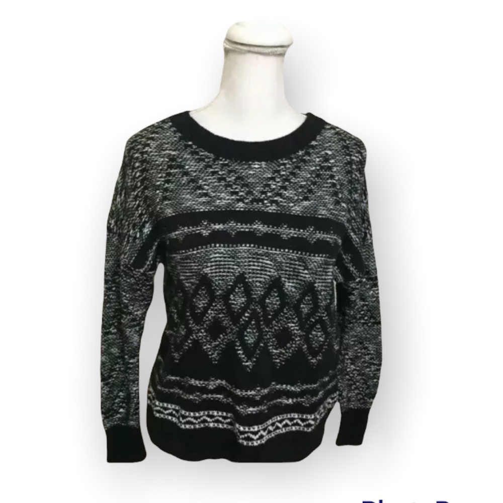 Lucky Brand Women’s Sweater Pullover S black White - Picture 2 of 5